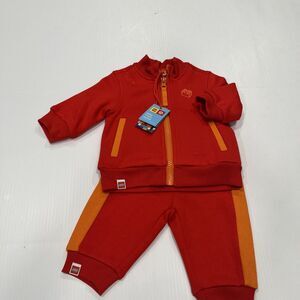 LEGO Sweatshirt Collection x Target Kids Track Zip-up Jacket & Pants Red 0-3M